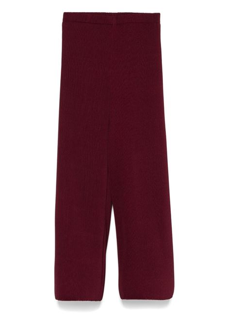 Burgundy plissé-effect trousers Melitta baumeister - women